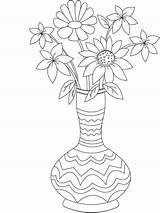 Flower Vase Coloring Pages  Coloring Cool sketch template