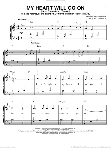 Titanic theme song sheet music - hitsmaha