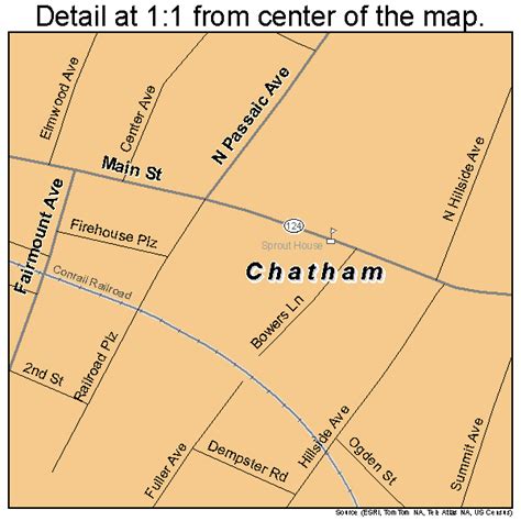 Chatham New Jersey Street Map 3412100