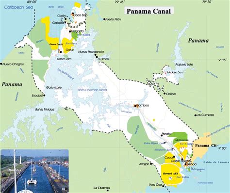 Map of Panama Canal