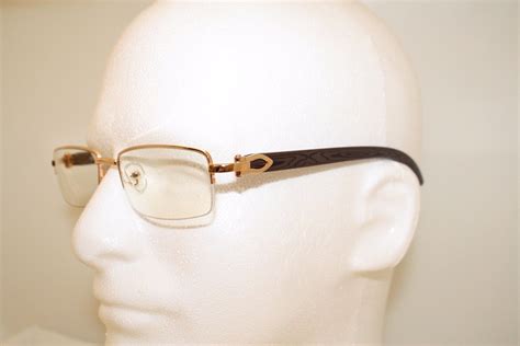 Cartier style Wood Buffs glasses sunglasses ROSE GOLD FRAMES WITH WOOD LOOK NEW - Men's Accessories