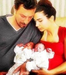 Tuba Buyukustun with husband Onur Saylak and twin daughters. Tuba and ...