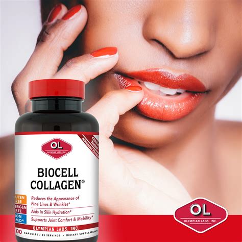 Biocell Collagen® - Hydrolyzed Collagen Pills for Joint, Skin, Hair (100 Capsules) | Olympian Labs