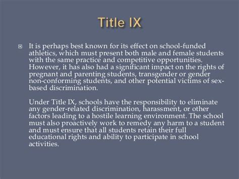 Title IX and its Impact on American Education