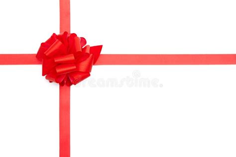 Red present ribbon bow stock image. Image of horizontal - 28881317