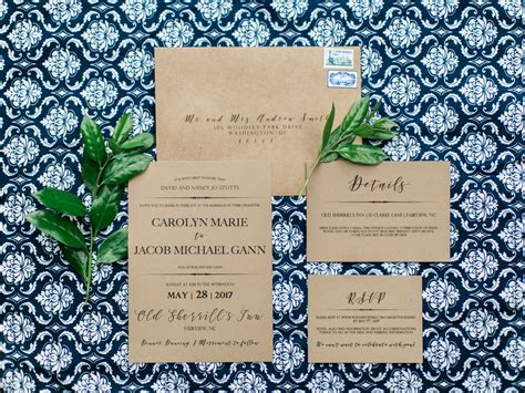 Fairview wedding invitation set/ wedding invitation suite/wedding invitation sample/… | Kraft ...