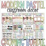 MODERN PASTEL Classroom Color Posters | Muted Rainbow | Calm Decor