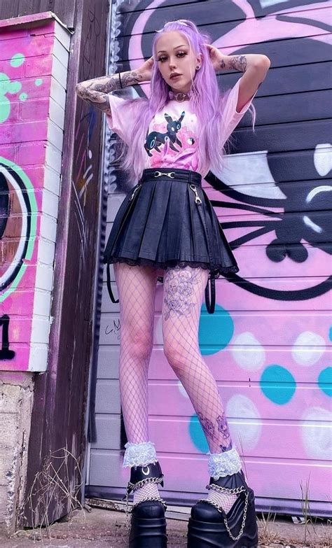 Edgy Pastel Goth Fashion Inspiration