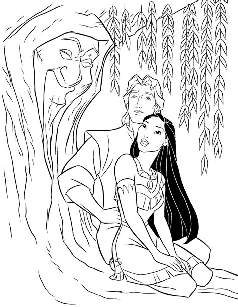 Princess Pocahontas Coloring Pages