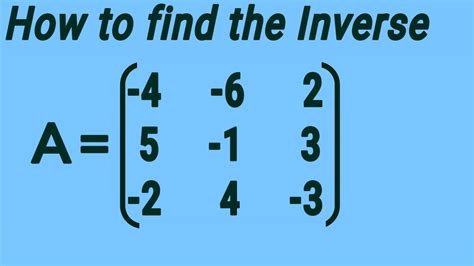 Inverse of a 3x3 Matrix | Co-factor Method - YouTube