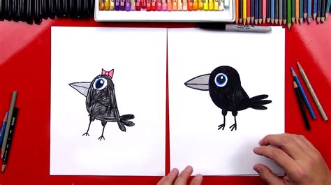 How To Draw A Cartoon Raven - Art For Kids Hub