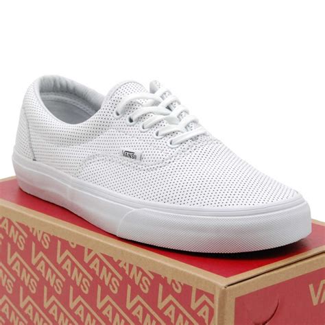 Vans Era Perf Leather True White - Mens Shoes from Attic Clothing UK