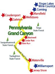 PA Grand Canyon - Lodging, Attractions, Directions, Maps