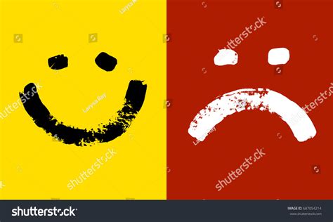 Smiling Angry Emoticon Emoji Positive Negative Stock Vector (Royalty Free) 687054214 | Shutterstock