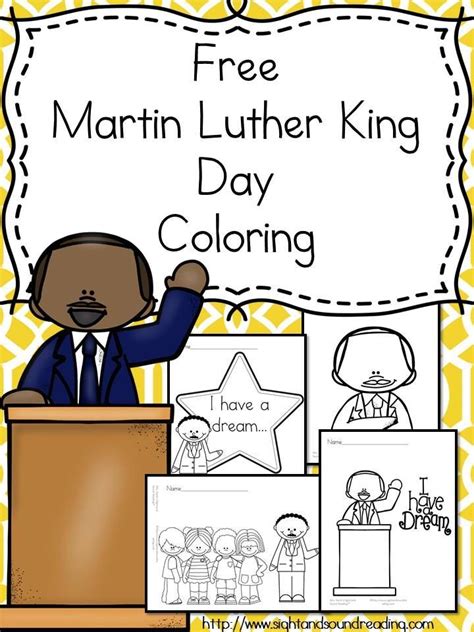 Martin Luther King Day Coloring | Mrs. Karle's Sight and Sound Reading ...