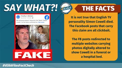 VERA FILES FACT CHECK: Simon Cowell subject of a death HOAX once again