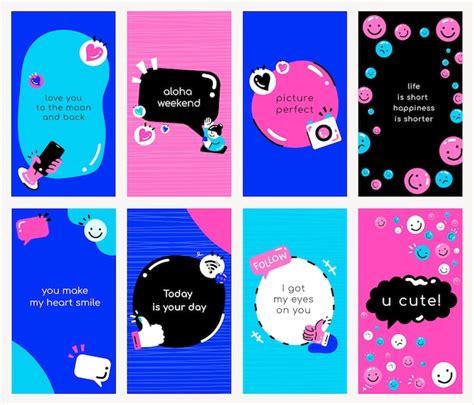 Premium PSD | Social media quote template psd in blue and pink tone stye