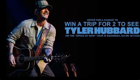 Tyler Hubbard Concert Tour Giveaway: Win A Trip & Free Tickets | SweepstakesBible