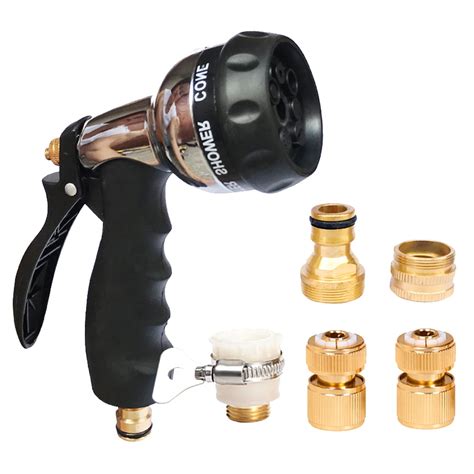 Garden Hose Nozzle Heavy Duty Copper Spray Nozzle Non-Slip Ergonomic ...