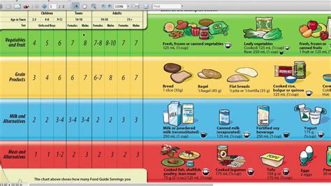 Canada Food Guide Printable Worksheets - Printable Worksheets