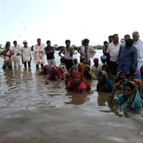 Protest 'Jal Satyagraha' against the Indira Sagar Project