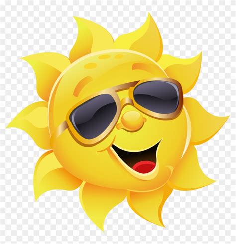 Sun With Sunglasses Png Clipart Image - Sun With Sunglasses Png, Transparent Png - 600x593 ...