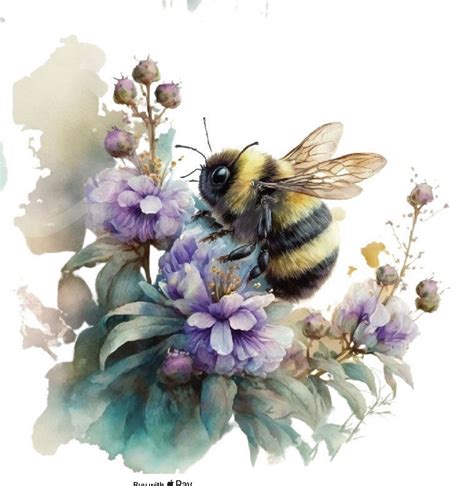 Watercolor Art Diy, Watercolor Animals, Watercolor Flowers, Watercolor Paintings, Bee ...