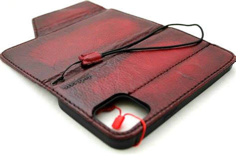 Genuine Leather Wallet Case For Apple iPhone 13 Pro Max Book Credit Ca ...