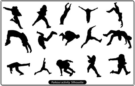 set vector silhouettes parkour free 17667349 Vector Art at Vecteezy