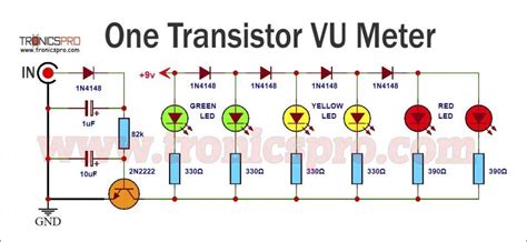 Transistor Vu Meter Circuit