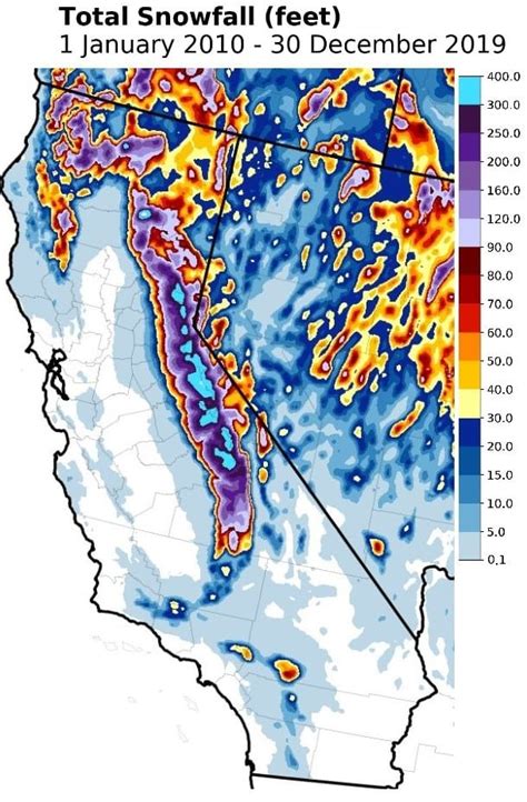 Map Shows Total Snowfall From The Past Decade | Unofficial Networks