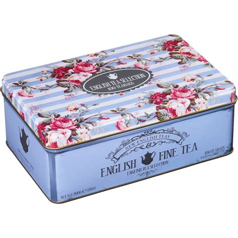 New English Teas - English Fine Tea Fl. Violet Tin 100 Bags | Peter's of Kensington