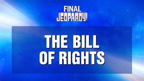 The Bill of Rights | Final Jeopardy! | JEOPARDY! - YouTube