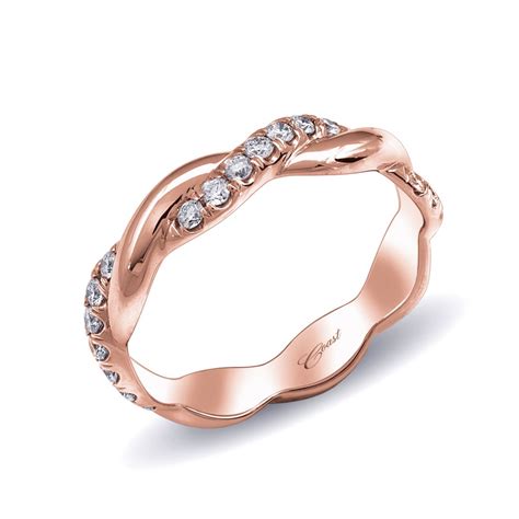 14K Rose Gold Diamond Twisted Wedding Band, 0.29cttw | Borsheims