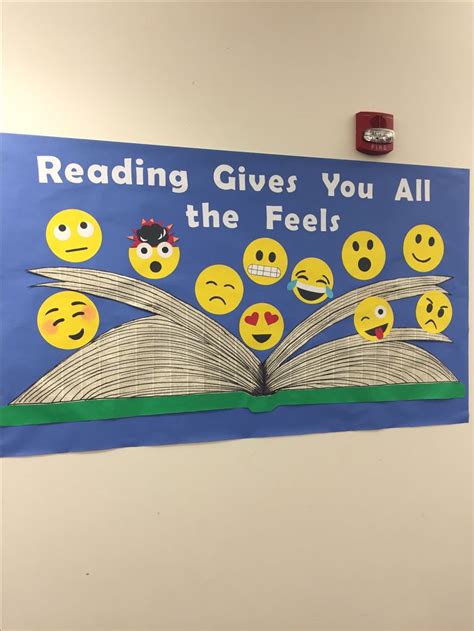 Whitefish Bay Public Library bulletin board/display. Reading gives you all the feels! | School ...