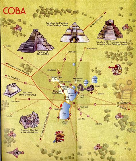 coba_map | Mayan cities, Mayan ruins, Mayan