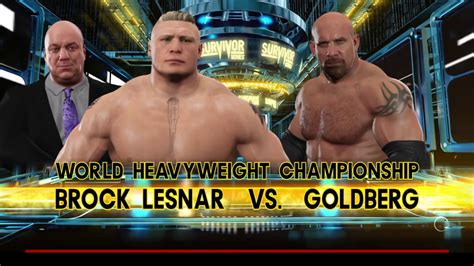 WWE 2K17: Goldberg vs. Brock Lesnar - Survivor Series 2016 - YouTube