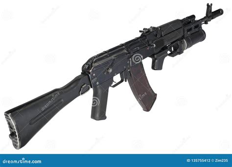 Modern Kalashnikov 5.45 Mm AK 74M Assault Rifle With 40 Mm Underbarrel Grenade Launcher Royalty ...