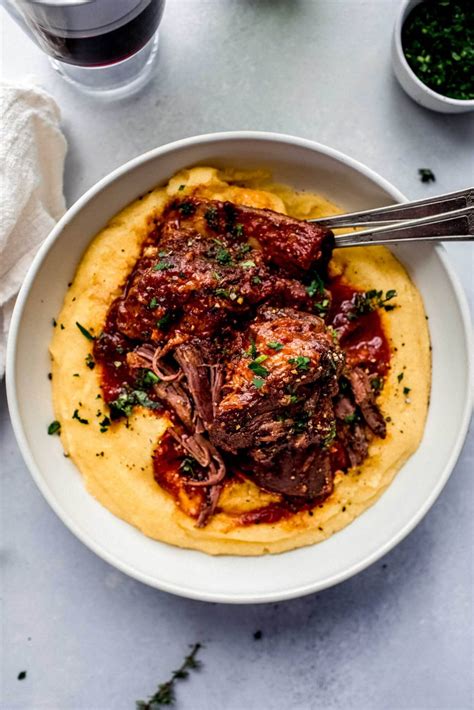 Red Wine Braised Short Ribs and Polenta