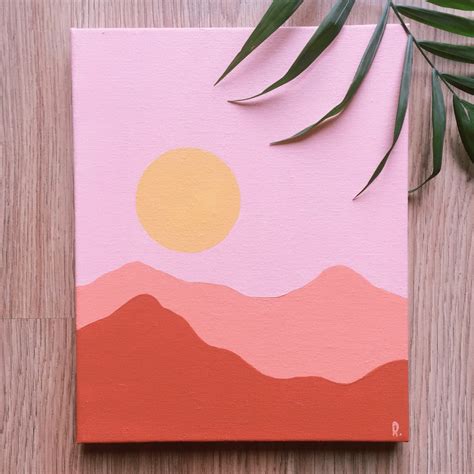 Himalayan Sunrise ☼ | Art Bohème | Acrylic painting canvas, Cute canvas paintings, Art painting ...