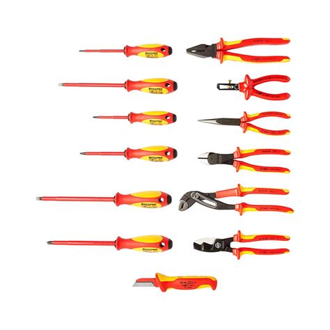 KNIPEX 13 Piece Electrician 1000 Volt Insulated Electrical Tool Set ...