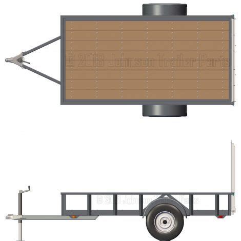 5' x 10' Utility Trailer Plans Blueprints - 3,500 lb Capacity | Utility trailer, Trailer plans ...