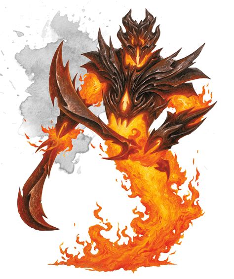 Fire elemental myrmidon | Art de l'illusion, Design de personnage ...