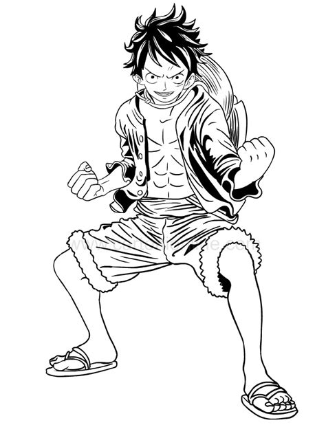 One Piece Luffy Coloring Pages