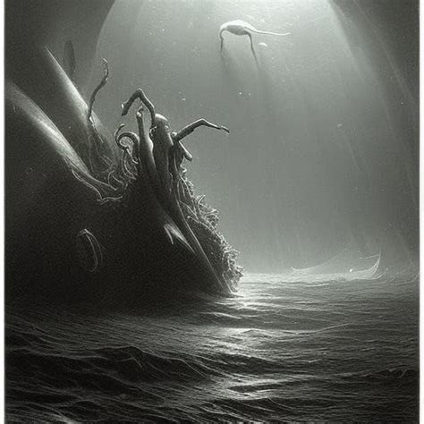 Magnapinna squid in the bottom of the ocean - AI Generated Artwork - NightCafe Creator