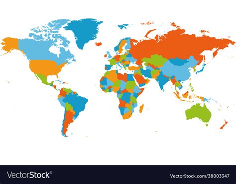 World map high detailed blank political map Vector Image