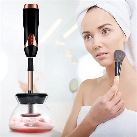 Makeup Brush Cleaner & Dryer Electric Automatic Brush Cosmetic Tool Washing Cleanser Cleaning ...