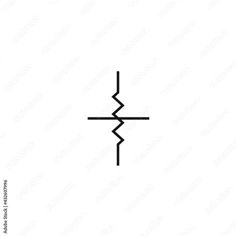 Attenuator symbol, attenuator icon in electronic circuits Stock Vector | Adobe Stock