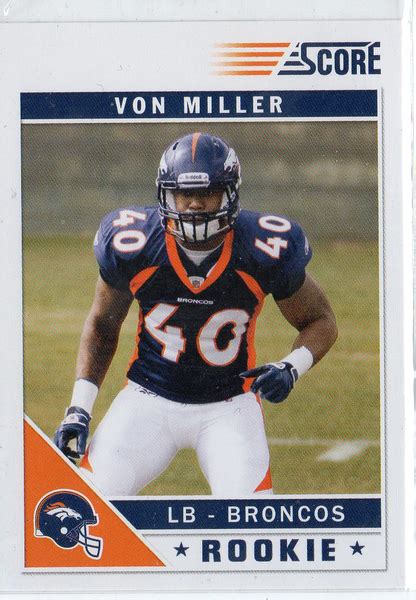 2011 Score #400.2 - Von Miller (right at camera) Denver Broncos Rc Rookie | Von miller, Von ...