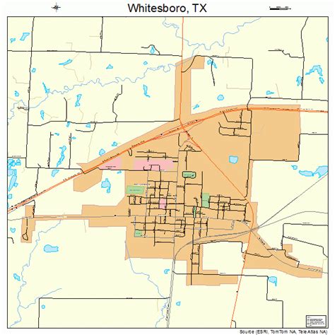 Whitesboro Texas Street Map 4878532